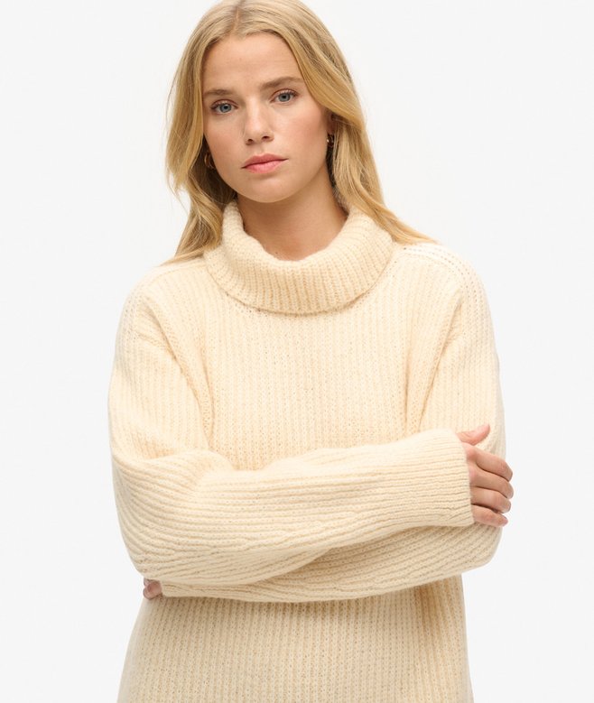 Superdry Vestido De Punto De Cuello Vuelto