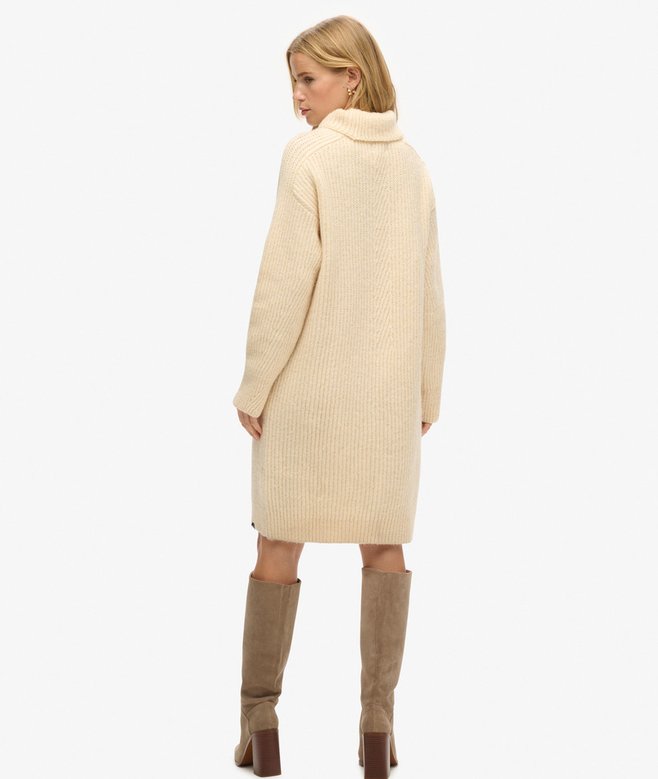 Superdry Vestido De Punto De Cuello Vuelto
