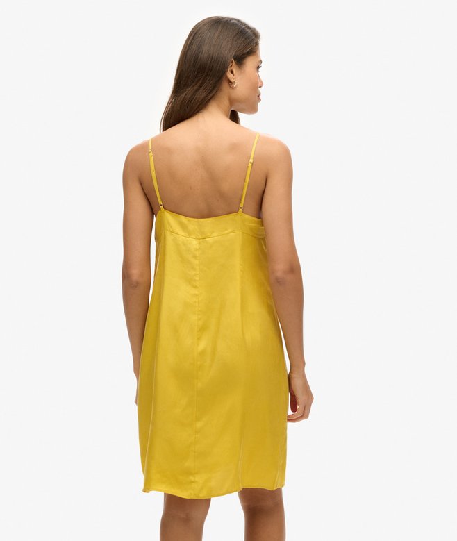 Superdry Vestido De Tirantes De Cupro