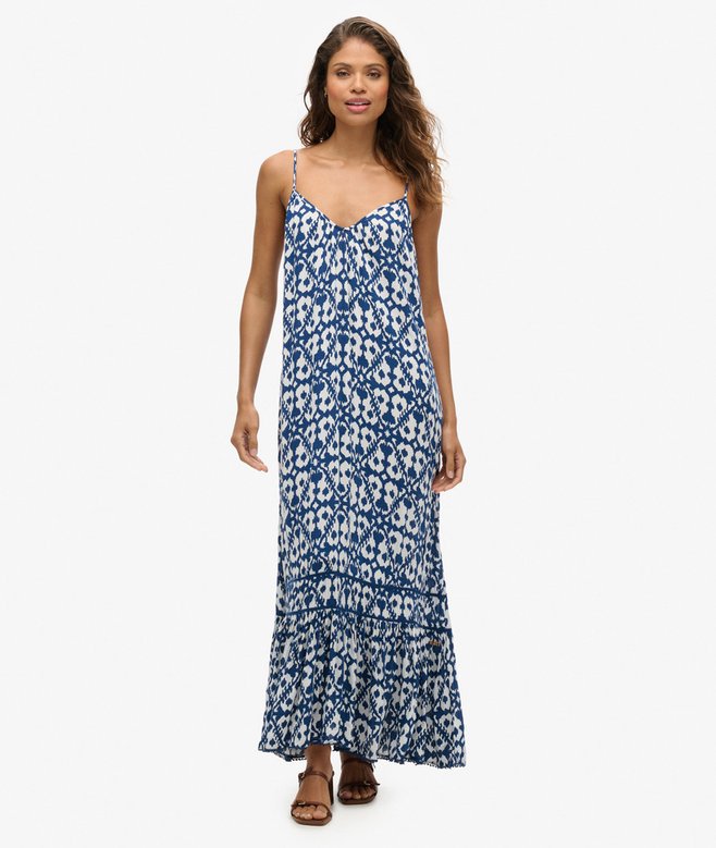 superdry Vestido de tirantes largo