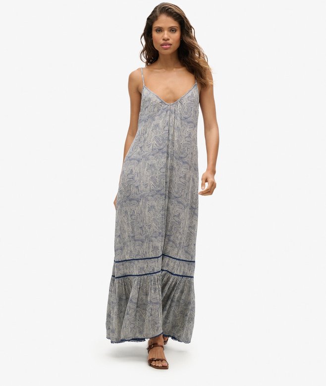 superdry Vestido de tirantes largo