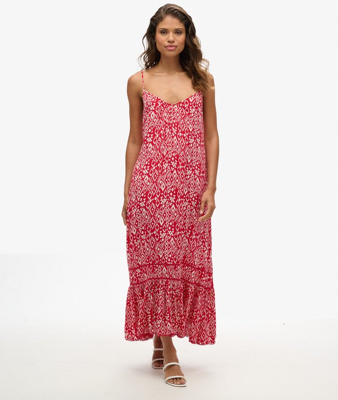 superdry Vestido de tirantes largo