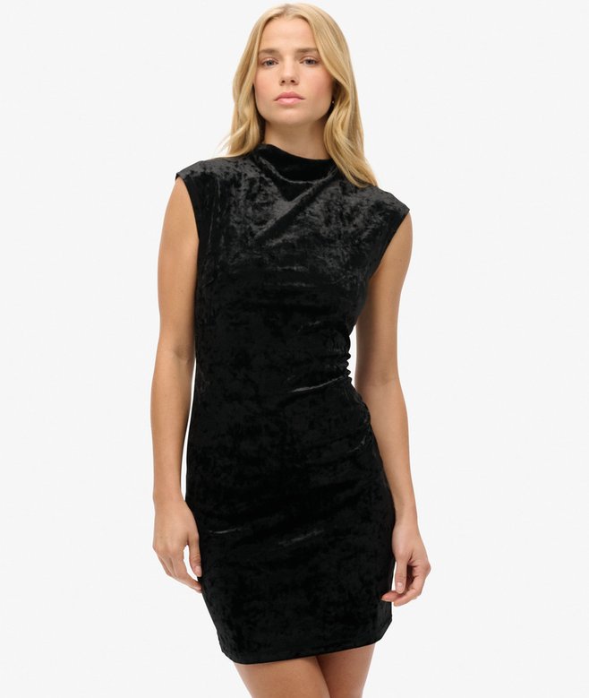 Superdry Vestido Entallado De Terciopelo