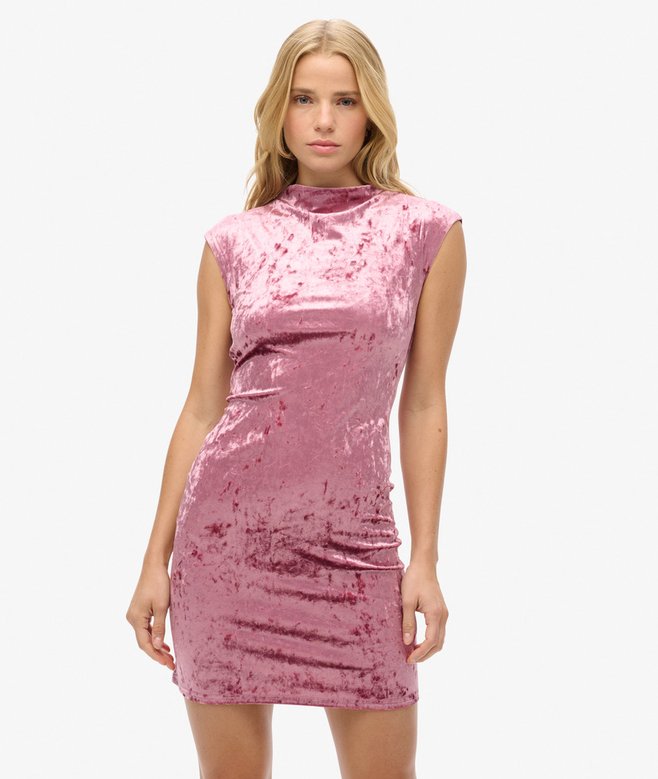 Superdry Vestido Entallado De Terciopelo