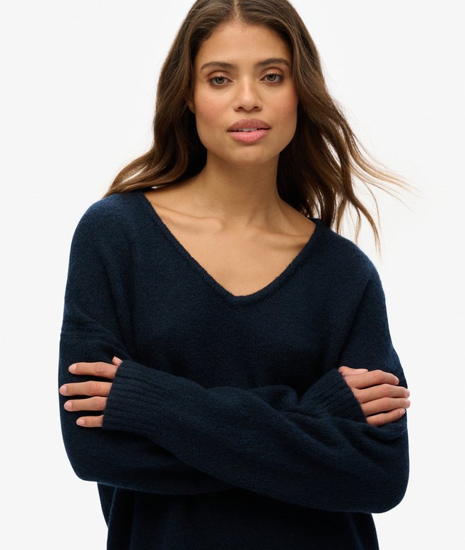 Superdry Vestido Extragrande Con Cuello De Pico