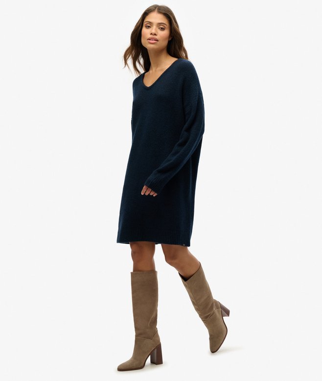 Superdry Vestido Extragrande Con Cuello De Pico