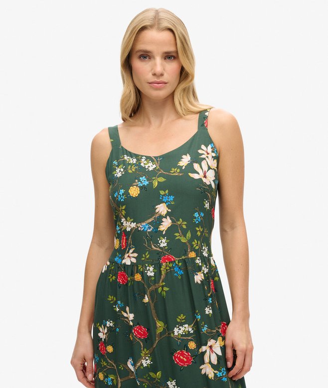 Superdry Vestido Largo Escalonado Tejido