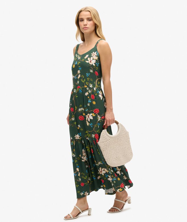 Superdry Vestido Largo Escalonado Tejido