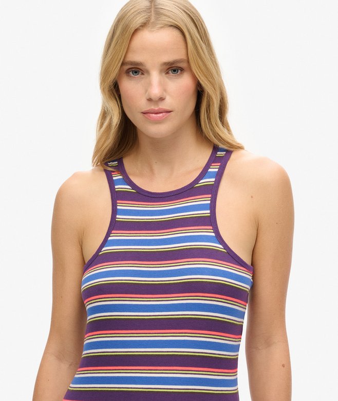 Superdry Vestido Logotipo Vintage Stripe Racer