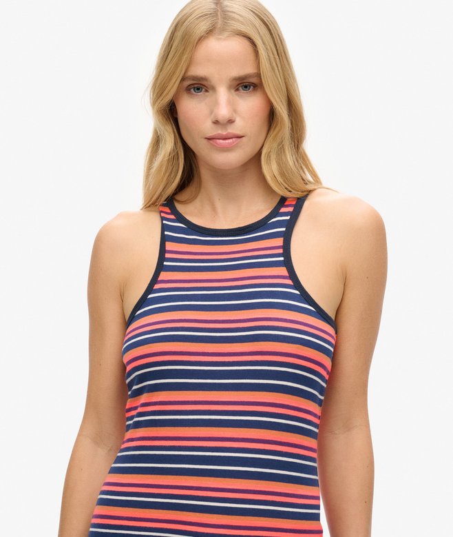 Superdry Vestido Logotipo Vintage Stripe Racer