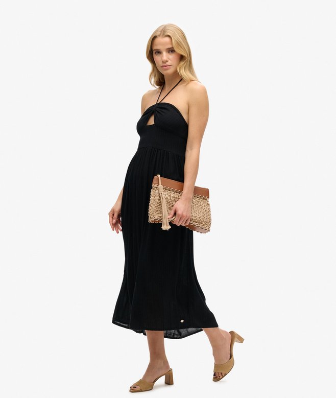 Superdry Vestido Midi Con Diseño Recortado