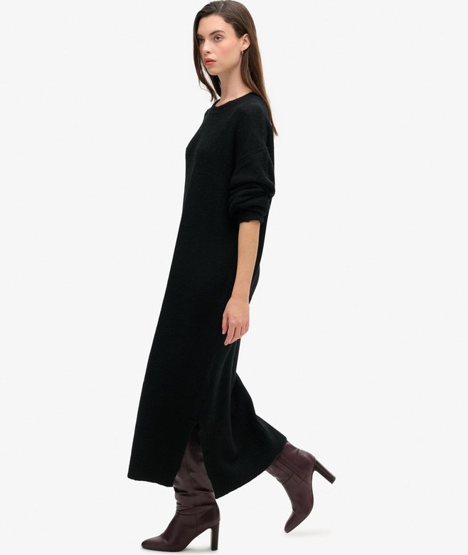 Superdry Vestido Midi De Punto De Corte Holgado