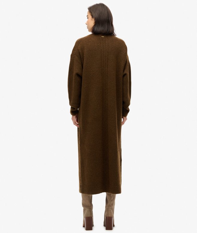 Superdry Vestido Midi De Punto De Corte Holgado