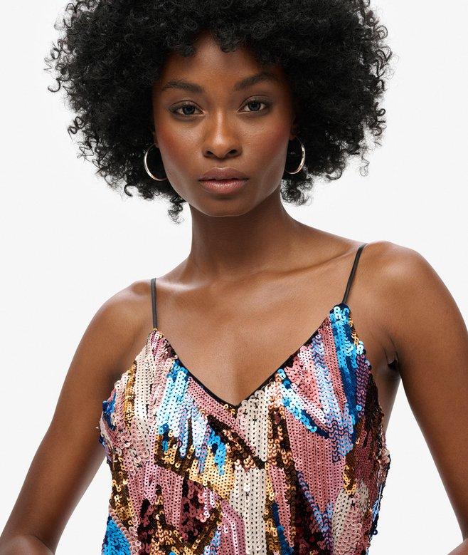 Superdry Vestido Mini De Lentejuelas Decorativo