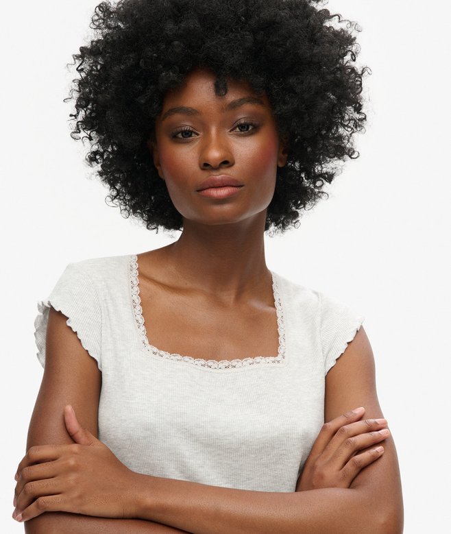 Superdry Top Con Escote Cuadrado Athletic Essentials