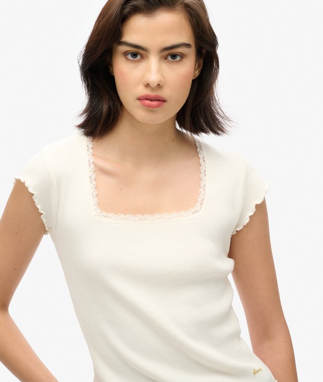 Superdry Top Con Escote Cuadrado Athletic Essentials