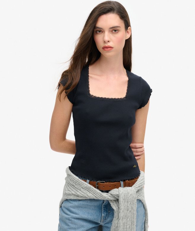 superdry Top con escote cuadrado Athletic Essentials