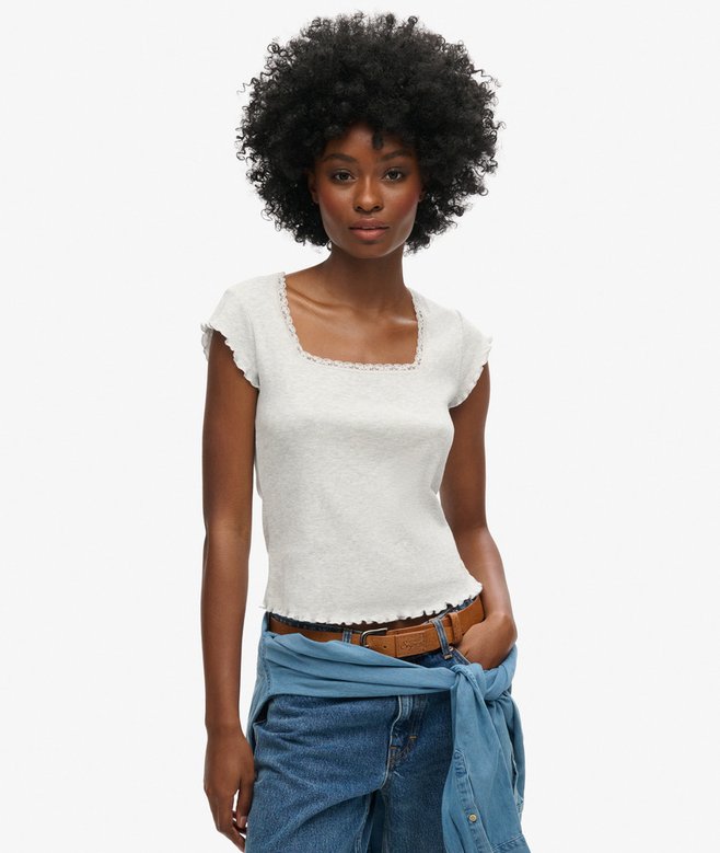 superdry Top con escote cuadrado Athletic Essentials