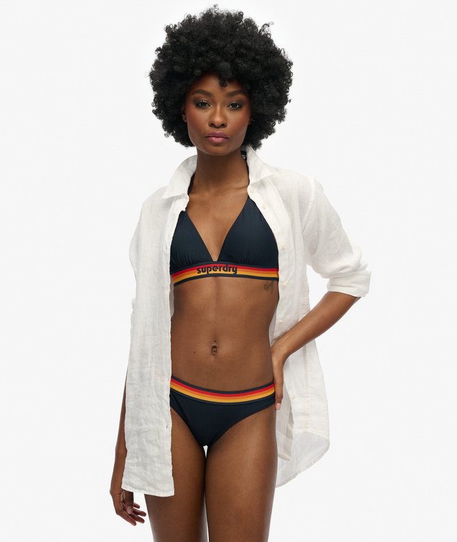 superdry Top de bikini triangular con logotipo Vintage