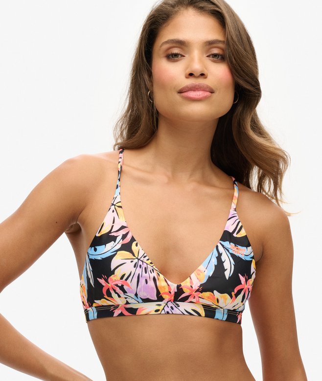 Superdry Top De Bikini Triangular Con Tirantes Cruzados En La Espalda