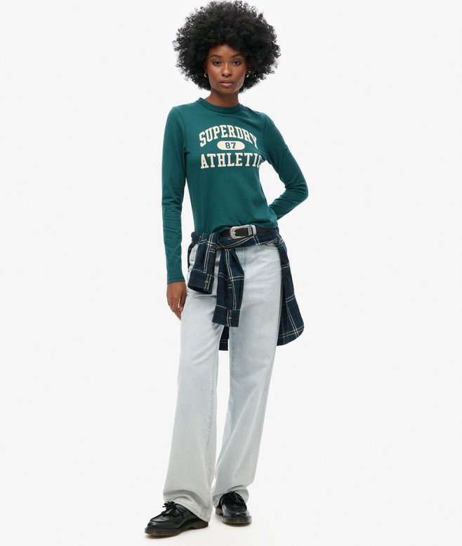 Superdry Top De Corte Ajustado De Manga Larga Athletic Essentials Ringer