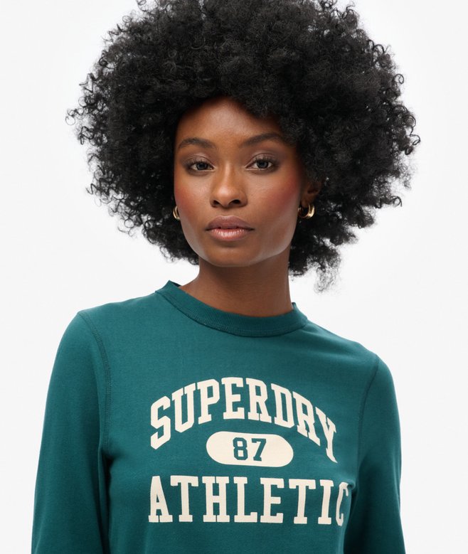 Superdry Top De Corte Ajustado De Manga Larga Athletic Essentials Ringer