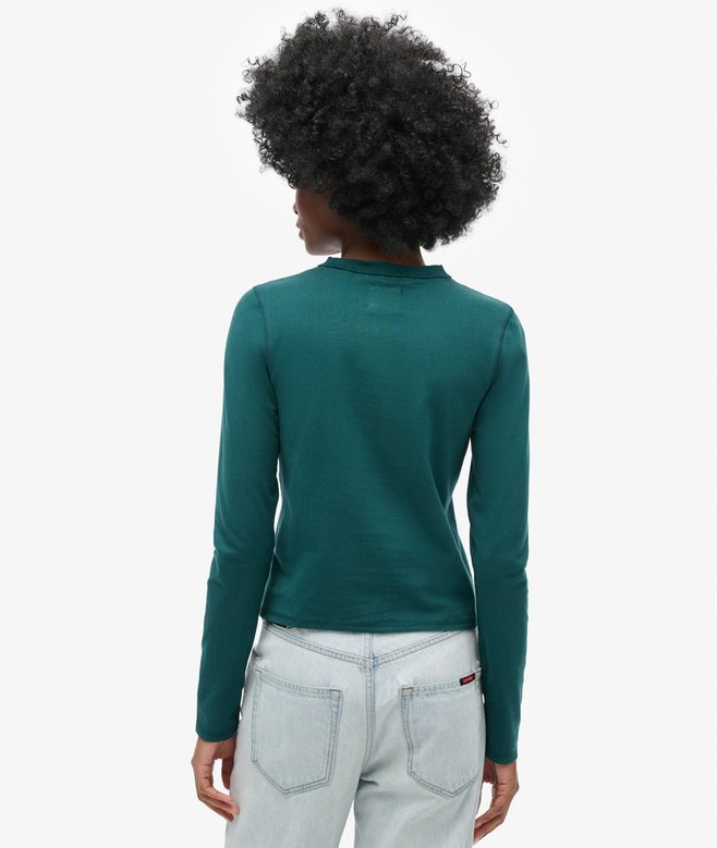 Superdry Top De Corte Ajustado De Manga Larga Athletic Essentials Ringer