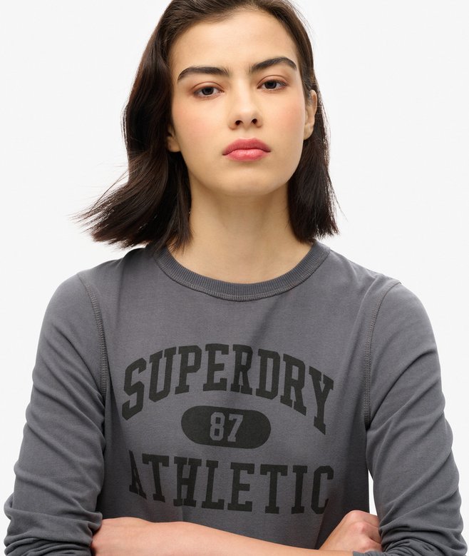 Superdry Top De Corte Ajustado De Manga Larga Athletic Essentials Ringer