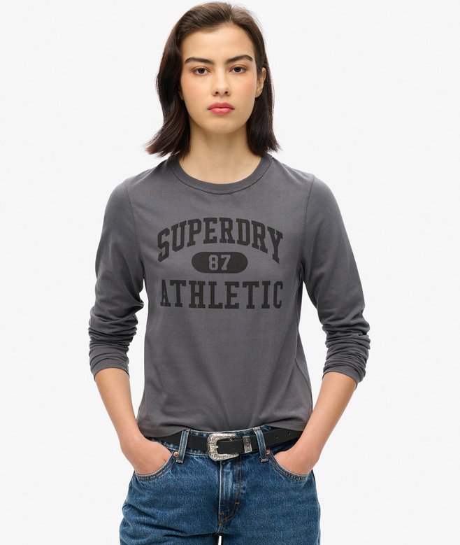 superdry Top de corte ajustado de manga larga Athletic Essentials Ringer
