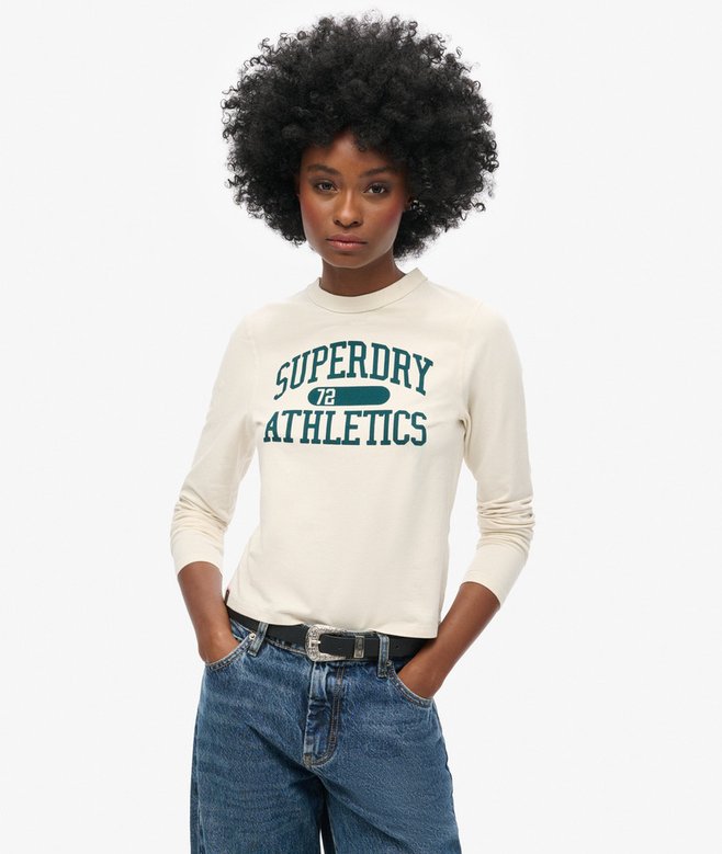 superdry Top de corte ajustado de manga larga Athletic Essentials Ringer
