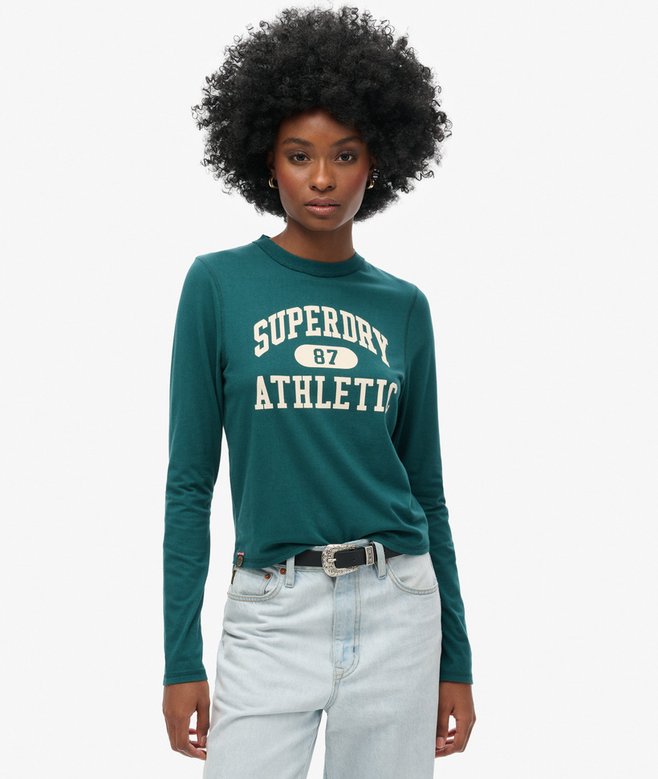superdry Top de corte ajustado de manga larga Athletic Essentials Ringer