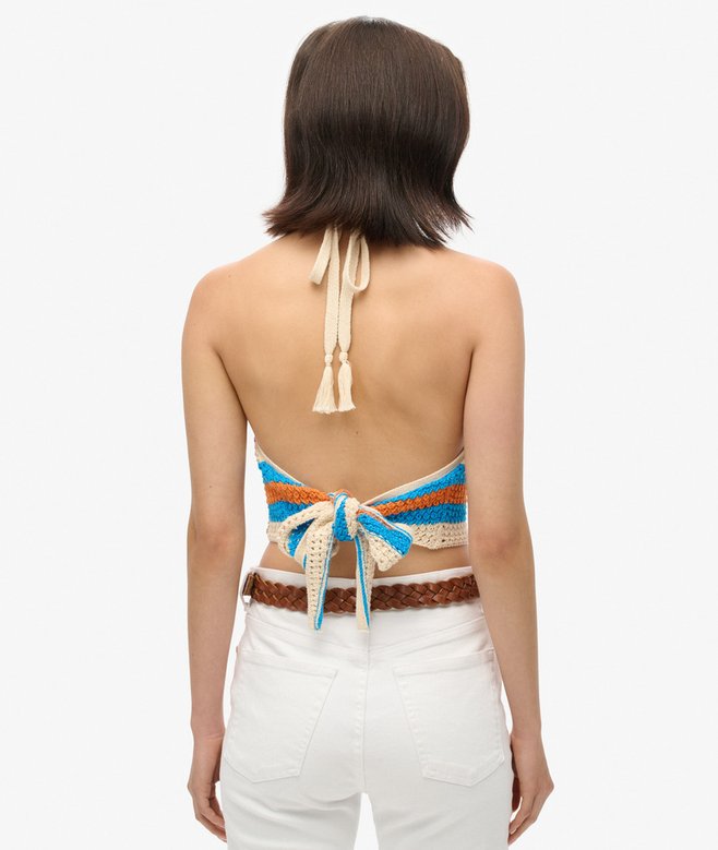 Superdry Top De Ganchillo Con Escote Halter Y Dobladillo Hanky