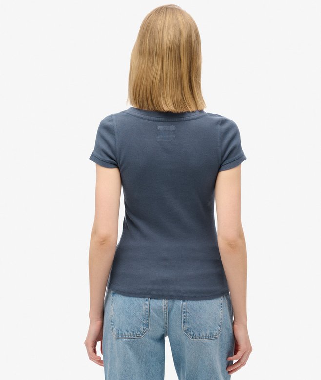 Superdry Top De Manga Corta Con Cuello Abotonado Essential