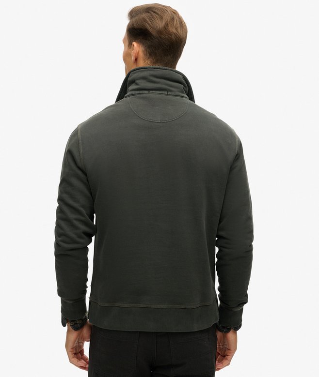 Superdry Top De Media Cremallera Con Pespuntes En Contraste