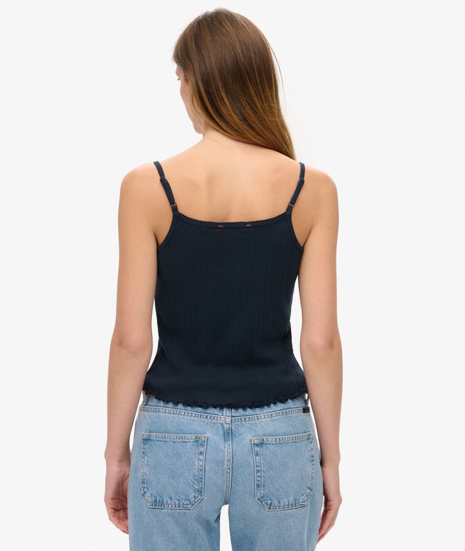 Superdry Top De Tirantes En Ponteille Con Estampado Athletic Essentials