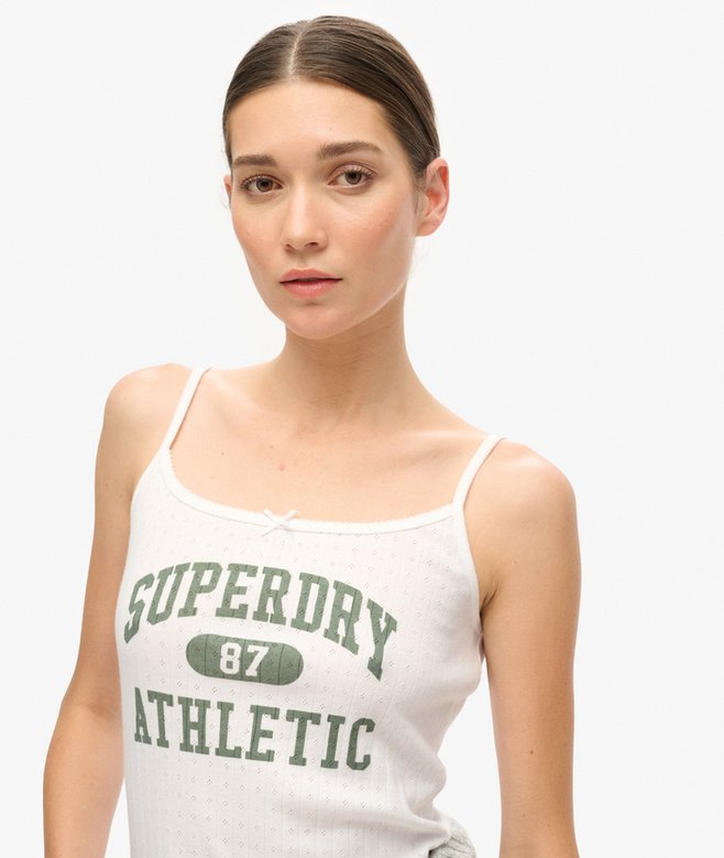 Superdry Top De Tirantes En Ponteille Con Estampado Athletic Essentials