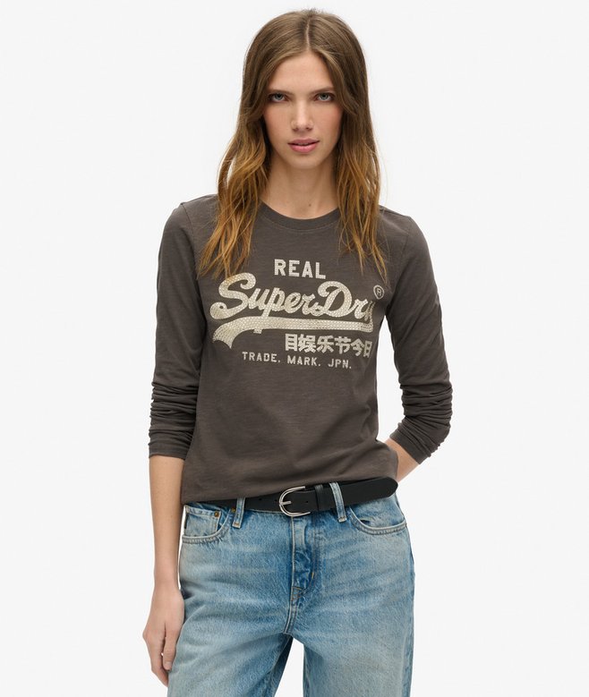 superdry Top gráfico con adornos y logotipo Vintage