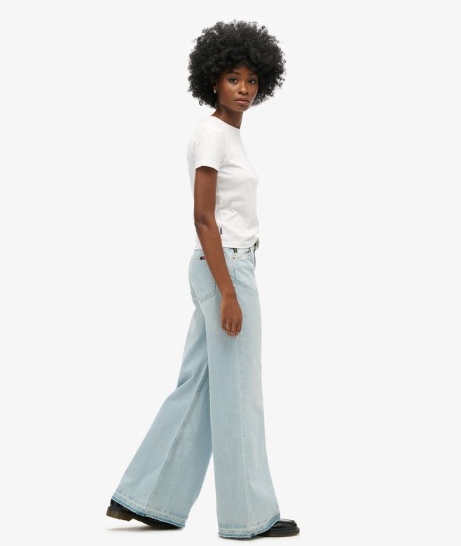 Superdry Vaqueros Acampanados De Pernera Ancha Y Bajos Sin Rematar