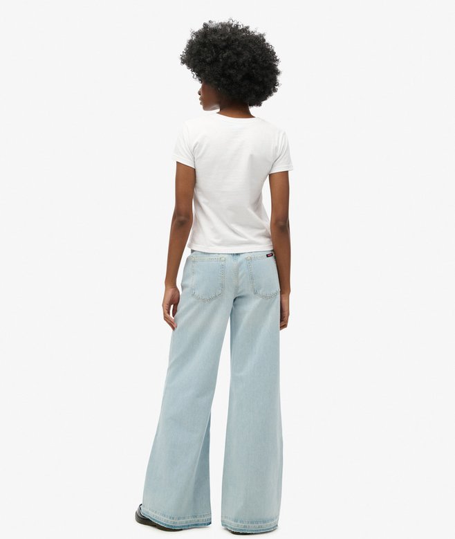 Superdry Vaqueros Acampanados De Pernera Ancha Y Bajos Sin Rematar