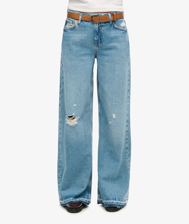 Superdry Vaqueros Acampanados De Pernera Ancha Y Bajos Sin Rematar