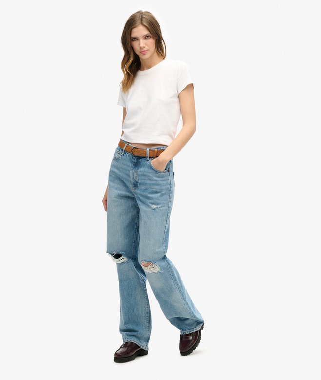 Superdry Vaqueros De Algodón Orgánico Con Pernera Ancha