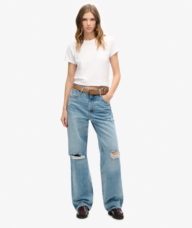 superdry Vaqueros de algodón orgánico con pernera ancha