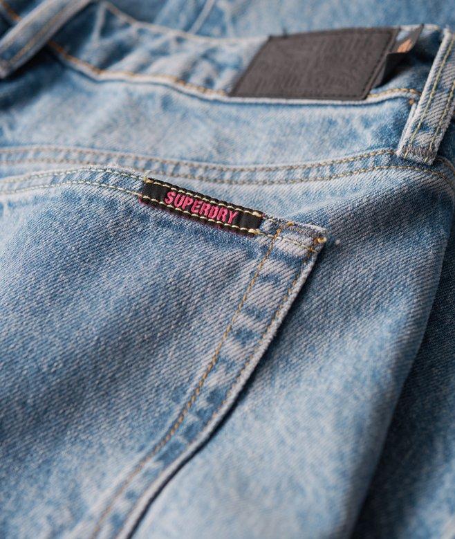 Superdry Vaqueros De Algodón Orgánico Talle Medio Y Pernera Ancha