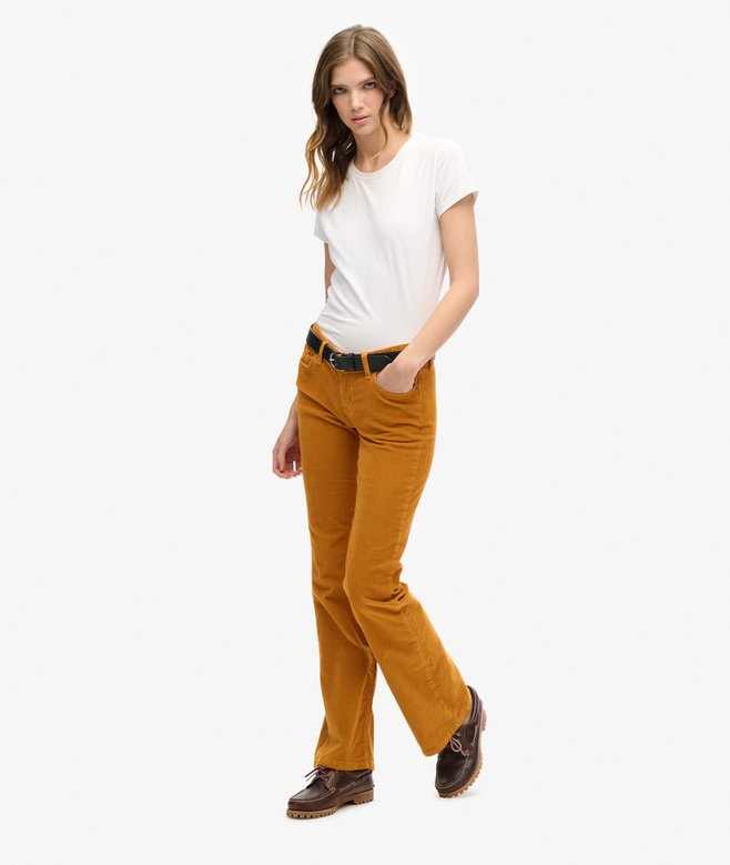 Superdry Vaqueros De Pana Acampanados De Talle Bajo