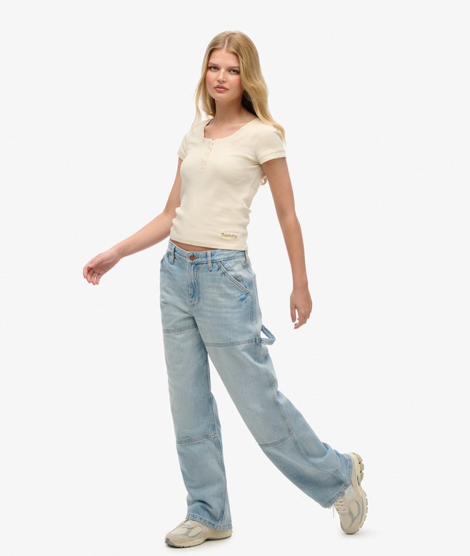 Superdry Vaqueros De Tiro Medio De Algodón Orgánico Carpenter