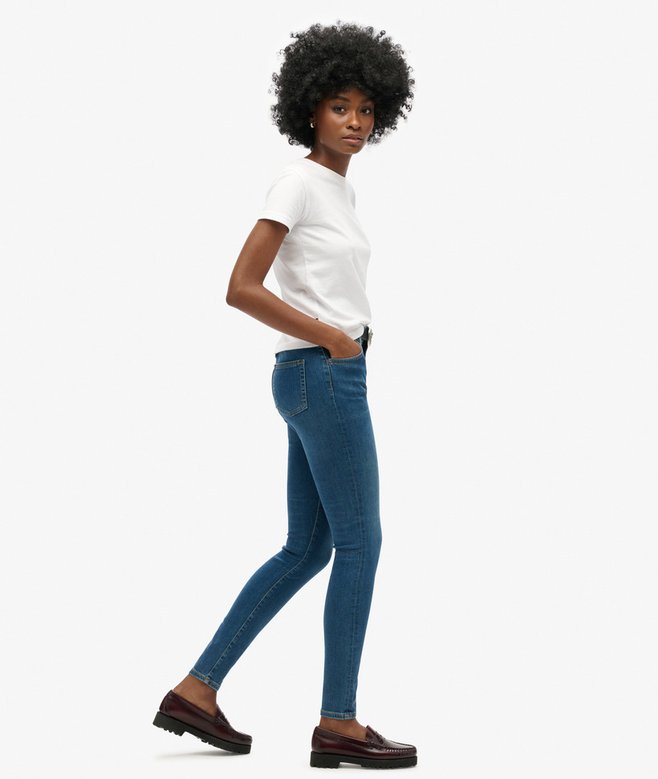 Superdry Vaqueros Pitillo De Talle Alto De Algodón Orgánico