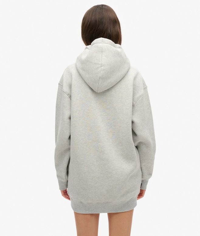 Superdry Vestido Con Capucha Y Logotipo Metalizado Luxe