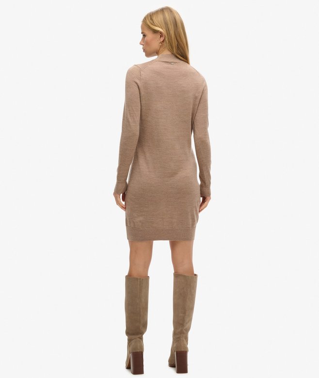 Superdry Vestido De Punto De Manga Larga En Lana Merino