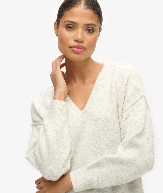 Superdry Vestido De Punto Tipo Jersey Con Cuello De Pico