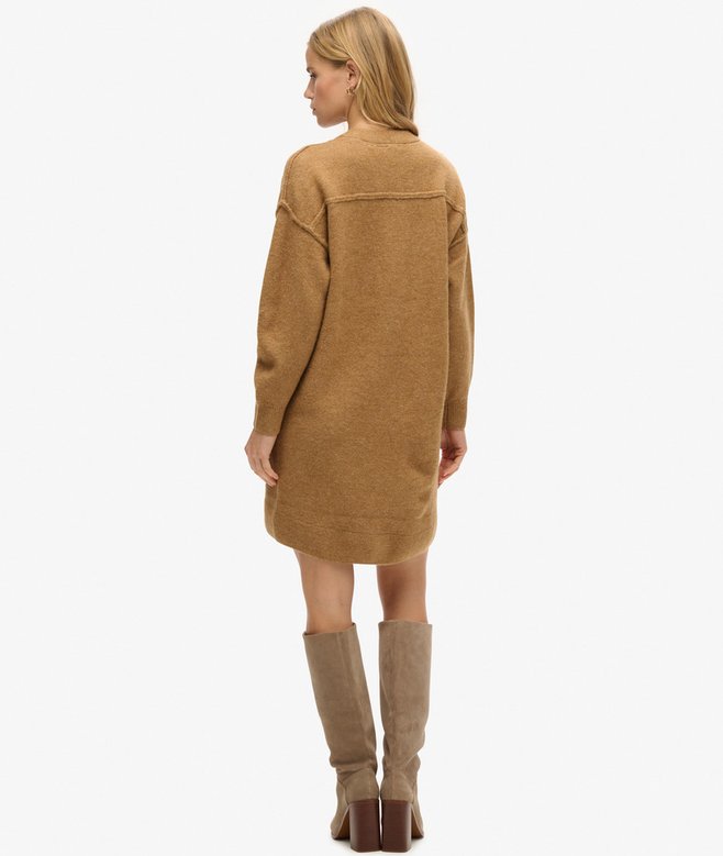 Superdry Vestido De Punto Tipo Jersey Con Cuello De Pico
